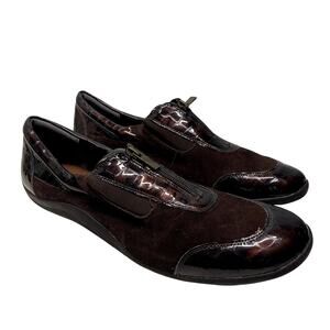 Ros Hommerson Womens Nadia Shoes Size 13 Casual Brown Suede and Patent Leather